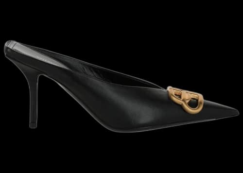 Balenciaga Square Knife BB Mules Black Gold (Women's)