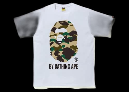 BAPE 1st Camo By Bathing Ape Tee White/Yellow