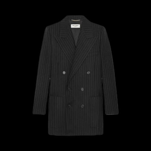 Saint Laurent Double-Breasted Jacket 'Noir'