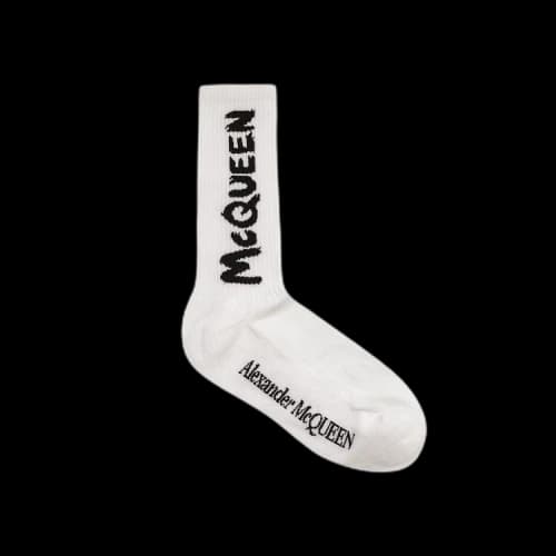 Alexander McQueen Graffiti Socks 'White'