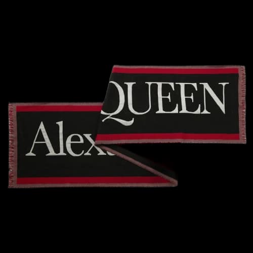 Alexander McQueen Selvedge Scarf 'Black/Ivory'