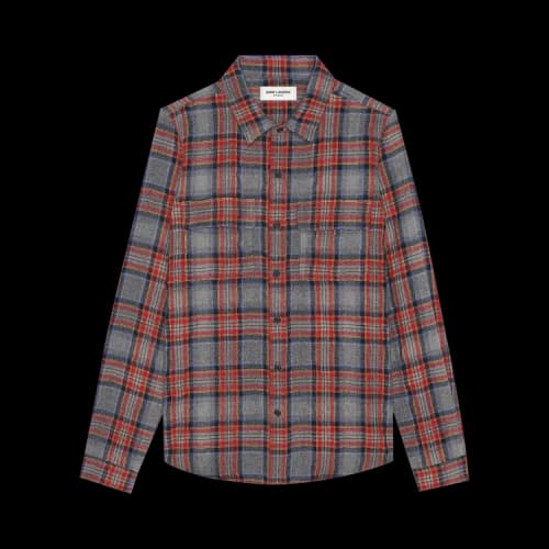 Saint Laurent Classic Western Shirt 'Red/Blue/Yellow/Grey'