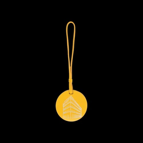 Ferragamo Embossed Palazzo Spini Feroni Leather Charm 'Light Yellow'