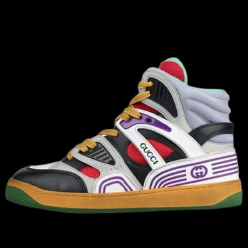 Gucci Basket High 'Black White Purple' (Women's)