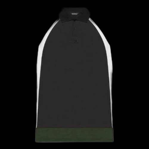 Balenciaga FW21 Casual Double Layer Sports Short Sleeve Polo Shirt Black