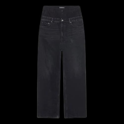 Balenciaga Double Waistband Pants 'Black'