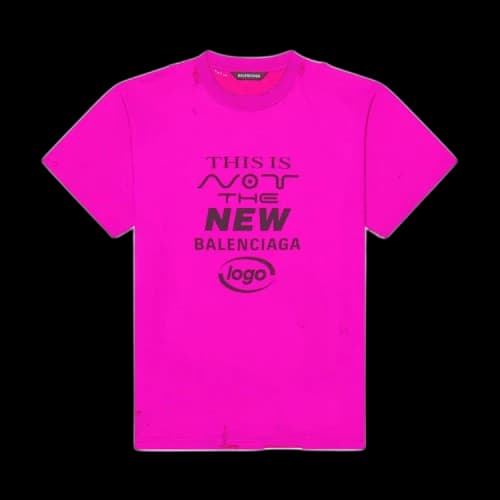 Balenciaga This Is Not Small Fit T-Shirt 'Pink/Black'