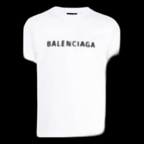 Balenciaga Blurred Logo T-Shirt 'White Black'