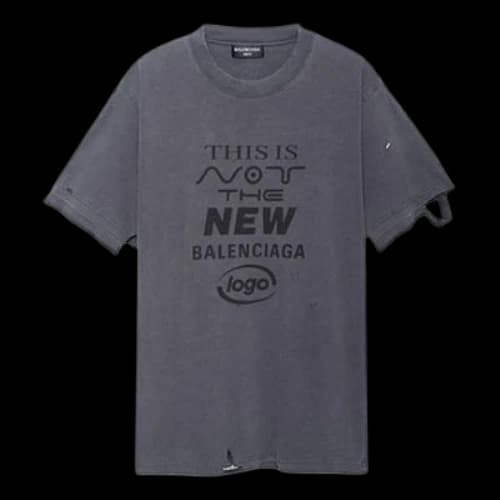 Balenciaga 'This Is Not' Logo T-shirt 'Grey'