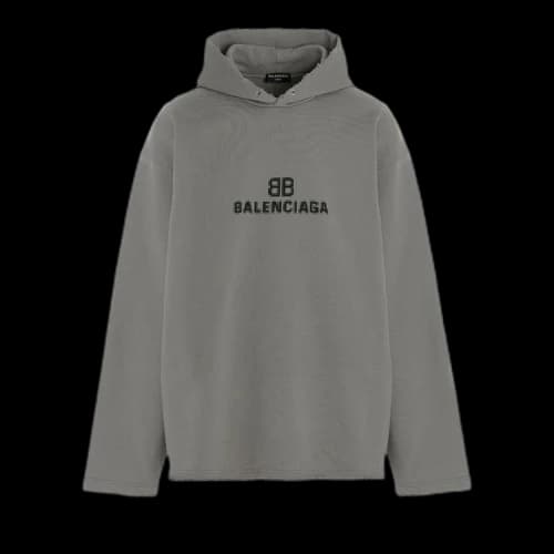 Balenciaga Distressed BB Pixel Hoodie 'Taupe'