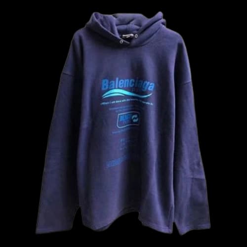 Balenciaga Dry Cleaning Logo Hoodie 'Blue'