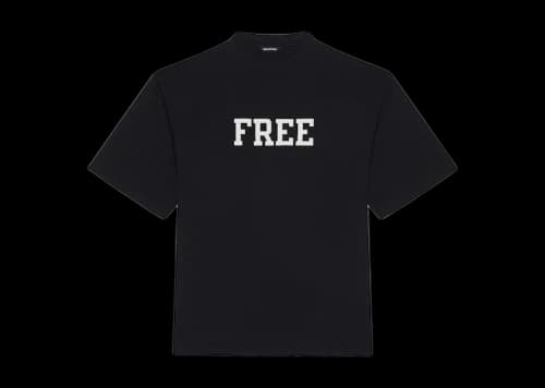 Balenciaga Wide Fit Free T-Shirt Black