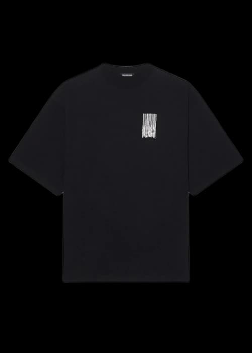 Balenciaga Wide Fit Barcode T-Shirt Black