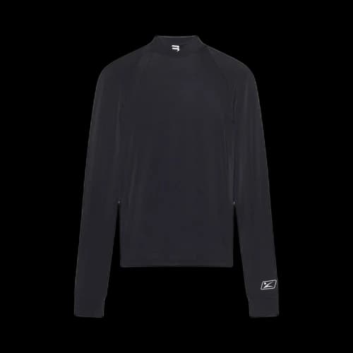 Balenciaga Long-Sleeve Fitted Top 'Black/White'