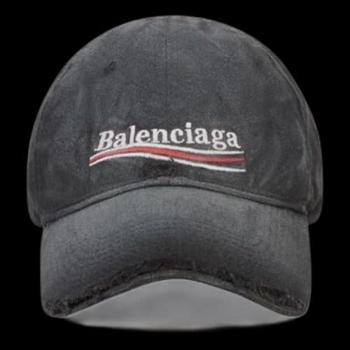 Balenciaga Political Campaign Destroyed Cap 'Black'