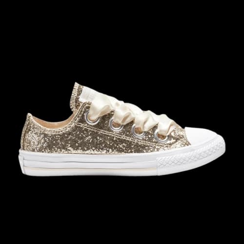 Converse Chuck Taylor All Star Big Eyelets Low GS 'Party Dress - Gold'