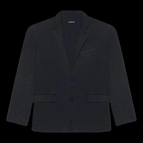 Balenciaga FW21 Retro Knit Large Jacket Black