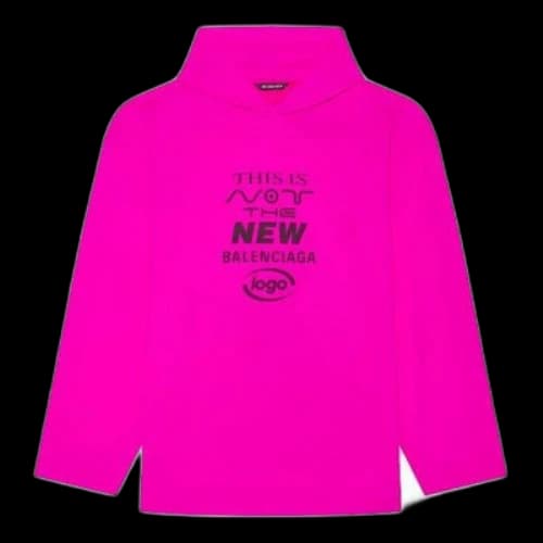 Balenciaga This Is Not Long Sleeve Hooded T-Shirt 'Pink'