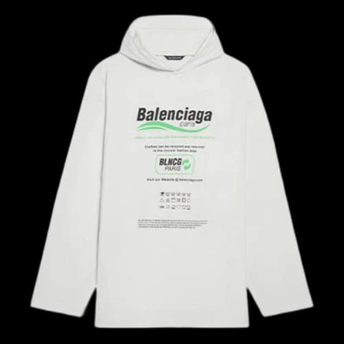 Balenciaga FW21 Logo Alphabet Printing Loose White
