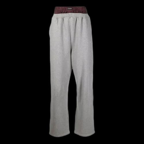 Balenciaga Trompe L'oeil Double Waistband Sweatpants 'Red Grey'