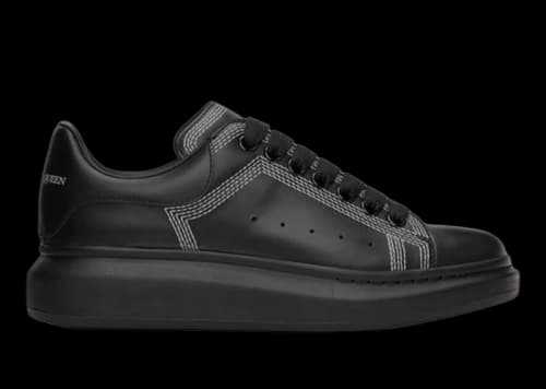 Alexander McQueen Oversized Embroidered Black Silver