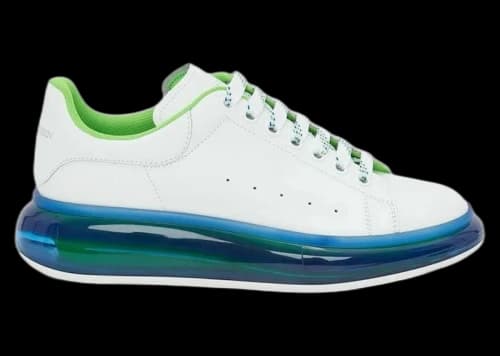 Alexander McQueen Oversized Transparent Sole White Blue