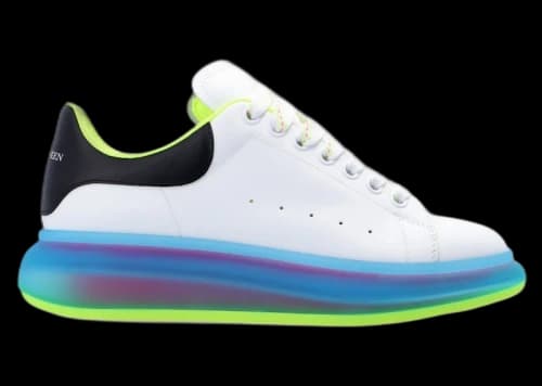 Alexander McQueen Oversized Transparent Sole White Iridescent