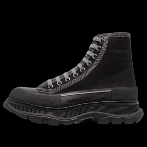 Alexander McQueen Tread Slick High-Top Sneakers 'Black Grey'