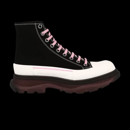 Alexander McQueen Tread Slick Boots 'Black Blossom Pink'