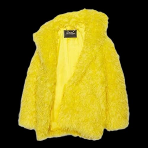 Balenciaga Unisex FW21 Faux Fur Jacket Yellow
