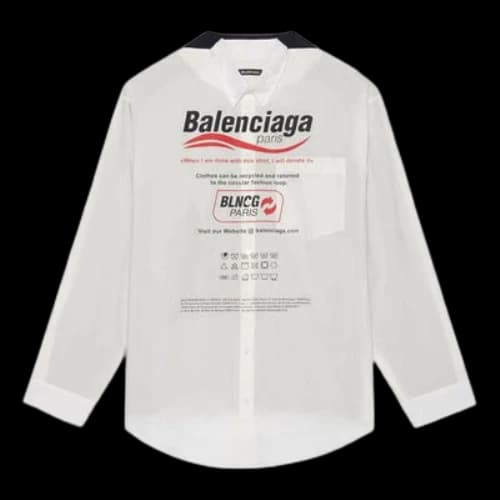 Balenciaga Dry Cleaning Shirt 'White'