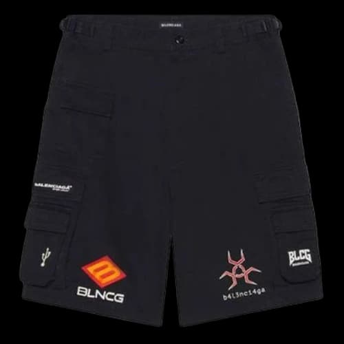 Balenciaga Gamer Cargo Shorts 'Black'