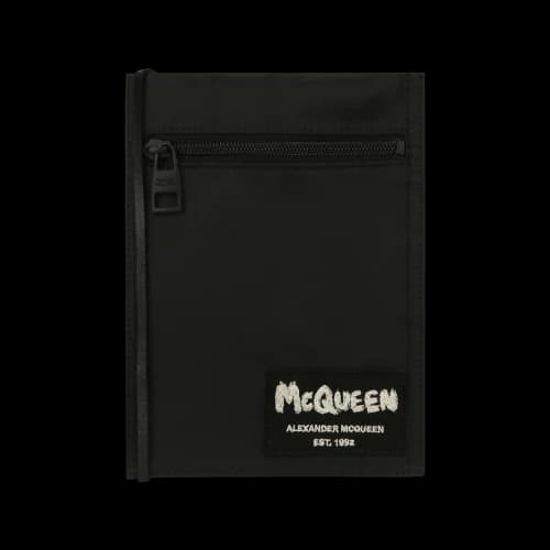 Alexander McQueen Logo Patch Crossbody Pouch 'Black/Off White'