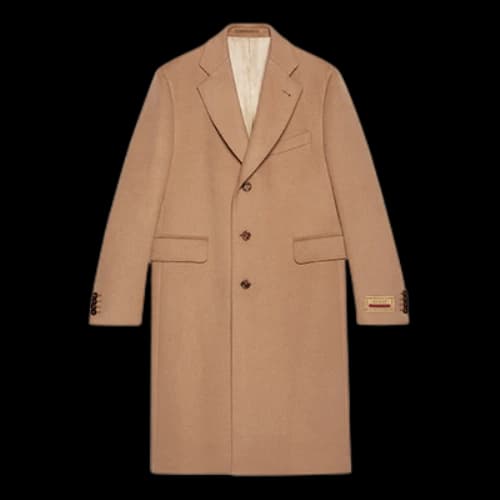 Gucci Single Breasted Overcoat 'Camel'