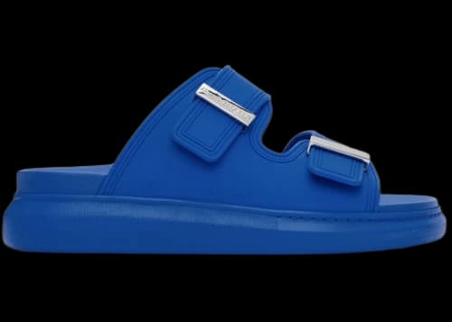 Alexander McQueen Hybrid Double Buckle Sandal Blue