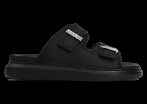 Alexander McQueen Hybrid Double Buckle Sandal Black