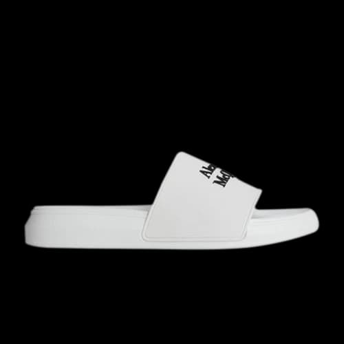 Alexander McQueen Logo Pool Slides 'White'