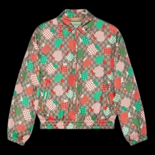 Gucci Les Pommes Nylon Shirt Jacket 'Beige'