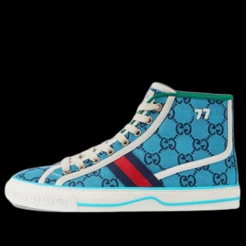 Gucci Tennis 1977 High Top Sneakers 'Blue' (Women's)