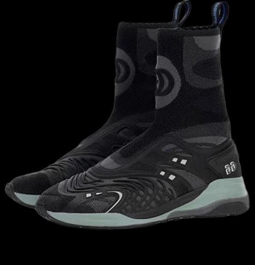 Gucci Ultrapace R Mid Top Sock Sneakers 'Black Grey' (Women's)