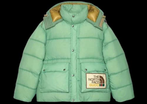 Gucci x The North Face Padded Jacket Aqua