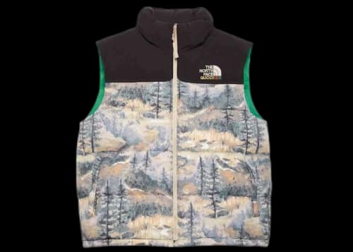 Gucci x The North Face Down Vest Forest Print