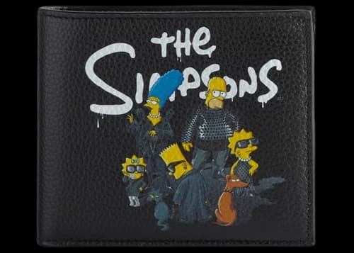 Balenciaga x The Simpsons Square Folded Coin Wallet Black