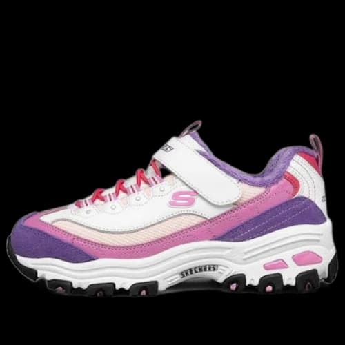 (GS) Skechers Dlites Shoes 'White Pink Purple'