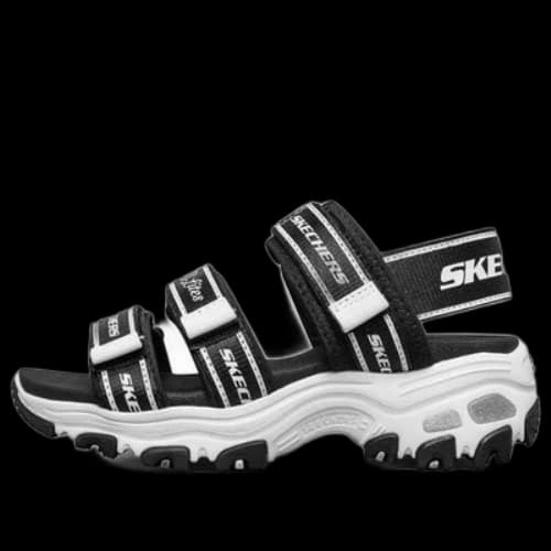 (GS) Skechers Dlites Sandals 'Black White'