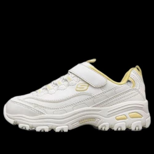(GS) Skechers D'Lites 1.0 'White Yellow'