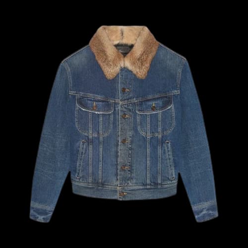 Saint Laurent 80's Jacket 'Dark Marble Blue'