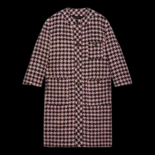 Gucci Checkboard Coat 'Red White' (Women's)