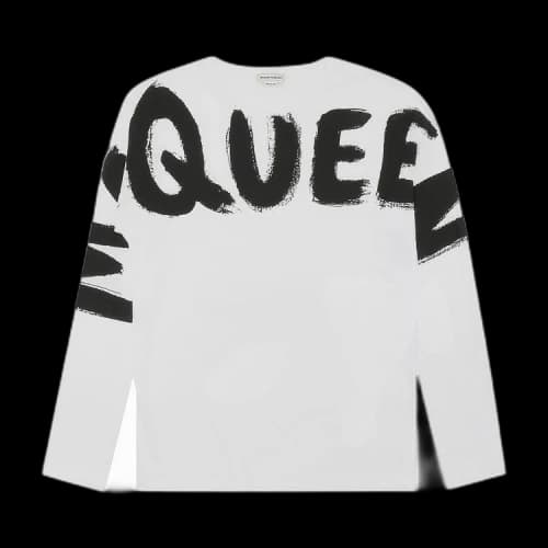 Alexander McQueen Graffiti Long-Sleeve T-Shirt 'White/Mix'