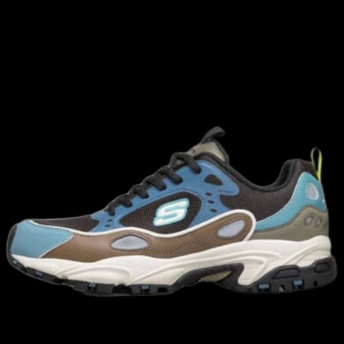 Skechers Stamina Running Shoes Black/Brown/Blue